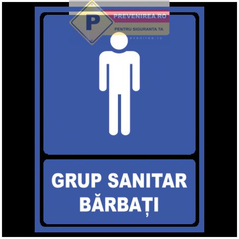 Semn pentru grup sanitar barbati