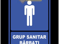 Semn pentru grup sanitar barbati